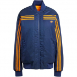 Adidas Originals 70ndate triibuline baseball-kraega lukuga p&ouml;&ouml;ratav lai piloodijope pikkade varrukatega naiste jope JN7657 A/XS