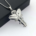 Kaelakee Hip Hop Must Mamba R&auml;stik Risti Ripats 50CM(Necklace Size)