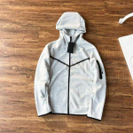 Meeste soojusliimitud kootud kapuutsiga pusa kevad/s&uuml;gis Casual Sports 490 Extra Large white