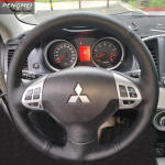 Ehtsa Nahast K&auml;sitsi &Otilde;mmeldud Roolikate 2013-2018 Mitsubishi ASX, Eclipse, Pajero V73/V75/V77 jaoks Default Option