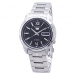 Renoveeritud Seiko 5 Automaatne 21 Juveeli SNKK81 SNKK81K1 SNKK81K Meeste k&auml;ekell must