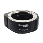 MonsterAdapter Elektrooniline kinnitusadapter Objektiivilt Sony LA-KE1-le (Pentax K-bajonetilt E-bajonetile konverter) must