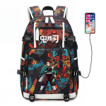 Jaapani multifilmid koomiksid Demon Slayer Stiilne seljakott USB-liidese ja suure mahutavusega 0005 47*30*15cm black