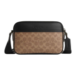 Kott Graham 23 Br&auml;ndi logo Reguleeritav &otilde;larihm Kunstnahast ja veisenahast Crossbody kott Keskmine Meeste crossbody kott Pruun Kollane Must CV921-QBNRX Basic Set (Bag+Dust Bag)