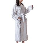 Bloom Imabari Naistele ja R&auml;tik Suuruses L Sobiv Kasutus Vannituba/Hommikumantel Meestele, Unisex, Kangas/Gaasriie, 100% Puuvill, Kerge, Niisutav, Soe, hall v&auml;rv