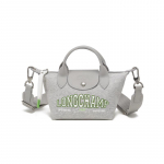 Longchamp Le Pliage Logo Prindiga Kolledži Stiilis L&uuml;hikeste K&auml;epidemetega Kangast Pelmeenikott &Otilde;lakott Risti-keha T&otilde;mblukuga Kott Naiste kotid Hall 1500HEA112 Shopping Bag Set (Basic Set+Shopping Bag)