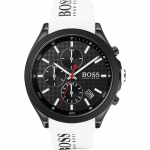 BOSS Velocity Valge Silikoon/Kumm Meeste Kvartsikell 1513718