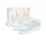 Nike Air Force 1 Shopping Bag, Iceberg Mint, First Culture Abrasion Resistant Balance Low top Skateboard Shoes Unisex DD8959-100(TeamTwo-bag) 40