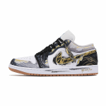 Jordan Air Jordan 1 Lucifer Kulumiskindel Kulumiskindel Madal Korgiga Vintage Korvpallijalatsid Meeste Must Kuldne 553558-146(Team740-) 44