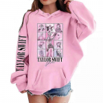 Taylor Swifti pildiga laste t&uuml;drukute kapuutsiga dressipluus Vabaaja pikkade varrukatega kapuutsikad L&otilde;dvad pullover-topid 130cm