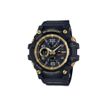 Casio Master Of G-Land Seeria G-Shock Mudmaster Must Ja Kuldne P&auml;ikeseenergia Kuuekanaliline Raadio Multi-Funktsiooniline Kvartsmehhanism Vaikrihm GWG-100GB-1A Black Gold Watch Case