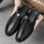 Meeste suvised sandaalid, &otilde;&otilde;nsad, libisemiskindlad, pehmed, hingavad, klassikalised, kantavad, moes, vabaaja nahast sandaalid 38-47 38 must