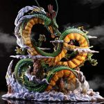 24cm Dragon Ball Anime Mudel Shenron Kuju Goku Ja Shenron Figuriin Kuju Pvc Kuju Nukk Komplekt Toa M&auml;nguasi Kingitused