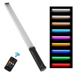 PULUZ RGB v&auml;rviline foto LED-pulk, reguleeritav v&auml;rvitemperatuuriga k&auml;eshoitav LED-t&auml;itevalgusti kaugjuhtimispuldiga must