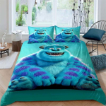 3-osaline Disney Monsters, Inc. Voodipesukomplekt, Multikakujutisega tekikoti komplekt, Komplektis padjap&uuml;&uuml;rid, T&auml;idis ei kuulu komplekti. 135x200cm