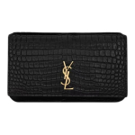 Saint Laurent Ysl Cassandre Monogram Kuldne Logo L&auml;ikiv Krokodillimustriga Vasikanahast Ristkeha Telefonikott Naiste Ristkeha Kott Must 635095-DND1J-1000 Gift Set(Basic Set+Box+Shopping Bag) black