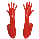 Seksikad naised L&auml;ikiv kunstnahk Lateks Pikk kindad Pu Pvc T&auml;iss&otilde;rmed K&uuml;&uuml;narnukini kindad Hip-Hop Jazz Riided Labakindad Cosplay Aksessuaar F2 M