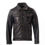 Klassikaline 507 Style P&auml;ris lehma nahast jakk meestele Sinine must Slim Fit ehtsast nahast mantel Meeste riided Aasia s&uuml;gisene suurus M musta nahktagi v&auml;rvi