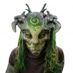 T&auml;ispikk Mask Veniv Realistlik Halloweeni Tarvikud L&otilde;bus Karnevali Lateks Roheline Metsa Haldjas Vana Mehe Mask Valgustusega Cosplayks