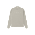 Fear of God Essentials Ss23 Pullover Logo Tr&uuml;kitud &Uuml;mmarguse Kaelusega Ameerika Dressipluus Meestele Tihendihall FOG-SS23-022 L white