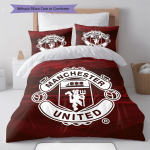 Man Utd voodipesu Tekikomplekt Tekikate Padjap&uuml;&uuml;r Kodu kaunistus S&uuml;nnip&auml;evakingitus (1 * tekikott + 2 * padjap&uuml;&uuml;ri, ilma s&uuml;damikuta) 135x200cm