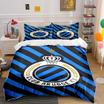 Diagonaaltriibud, Club Brugge embleem. Voodipesukomplektid Tekikotikomplektid Tekikotid Padjap&uuml;&uuml;rid(1 * Tekikott 2 * Padjap&uuml;&uuml;ri (tekk ei kuulu komplekti)) 140x200cm blue