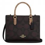 COACH Maggie 24 Br&auml;ndi logo Reguleeritav Eemaldatav &otilde;larihm T&otilde;mblukuga kott Ostukott &Otilde;lakott Crossbody kott PVC K&auml;ekott Keskmine Naiste Must must