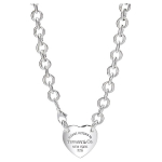 Tiffany & Co. Return To Tiffany kollektsioon Mustriga Disain H&otilde;bedane Kaelakee Naiste kaelakee 68410185 Box+Shopping Bag