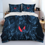 3D VALORANT M&auml;ng M&auml;ngur Multikas Tekk Voodipesukomplekt, Tekikott Voodikomplekt Tekikott Padjap&uuml;&uuml;r, King Queen Suurus Voodipesukomplekt Lastele 135x200cm