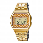 Casio Standard Series 30M Veekindel Kvartsmehhanismiga Roostevabast Terasest K&auml;ekell Meeste kellad Pruun A-159WGEA-9 Coffee Watch Dial