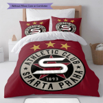 AC Sparta Praha logo Voodipesu Tekikomplekt Tekikott Padjap&uuml;&uuml;r Kodukaunistus S&uuml;nnip&auml;evakingitus (1 * tekikott + 2 * padjap&uuml;&uuml;ri, ilma s&uuml;damikuta) 135x200cm