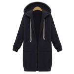 Mantel Dressipluus Outwear Talvine Hoia soojas Vabaaja kapuutsid Jakk Mantel pikk t&otilde;mblukk naistele L