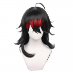 Anime V Tuber NIJISANJI Cosplay parukas s&uuml;nteetilised juuksed punased esilet&otilde;stetud mustad Halloweeni peoparukad k&otilde;rge temperatuuriga (Beige,One Size) beež