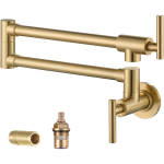 Luksuslik messingist gurmeepoti t&auml;itekraan K&ouml;&ouml;gikraan Seinale paigaldatav 720&deg; p&ouml;&ouml;rlev painduv vees&auml;&auml;stlik kraan K&uuml;lma vee kraan (as the picture,Brass)