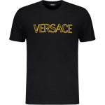 Versace Logo T&auml;ht &Uuml;mmargune Kaelaosa L&uuml;hikeste Varrukatega T-s&auml;rk Meeste pealsed Must 1011861-1A12070-2B130 XXL black