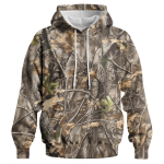 Vahtralehe Camouflage 3D Huppar Unisex V&auml;litingimustes Kalap&uuml;&uuml;k Telkimine Jahindus R&otilde;ivad Meeste Huppariga Jakk Topp XXXL black