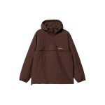 Carhartt WIP FW22 Logotr&uuml;kiga poollukuga &uuml;hev&auml;rviline veekindel kapuutsiga jakk Meeste jakid Pruun I030820-12D-XX S black