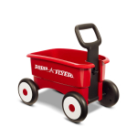 Radio Flyer 2-&uuml;hes k&auml;ru Minu esimene 607 (Kahesuunaline, k&auml;epideme ja lukuga, beebik&otilde;nnik&auml;ru) red