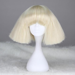 HAIRJOY Lady Gaga Cosplay Parukad Sirge Bob L&uuml;hike Tume Pruun H&otilde;behall Tume Blondiini Roosa Roheline Blondiini Must S&uuml;nteetilisest Juustest Parukas white