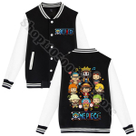 S&uuml;gismood Varsity jope Anime One Piece Vabaaja pesapallijakid T&auml;iskasvanute laste riided Armas dressipluusjakk J&otilde;ulukingitus 110cm black