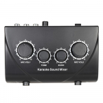 Karaoke Sound mikser Dual Mic sisendid avec kaabel EU EU Plug must
