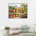 Ise isetegemise 5d teemantmaal Ilus lillelinna teemantmosaiikpilt tikandid mustriga tikandid 20X30CM