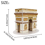 Arc de Triomphe DIY vaht 3D-m&otilde;istatused Vaatamisv&auml;&auml;rsused Ehitus K&auml;sitsi valmistatud kokkupanek Mudelikomplektid M&auml;nguasjad lastele as the picture