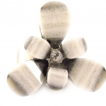 Les Tr&eacute;sors De Lily [C6751] - Bague Cristal 'Princesa' Blanc Gris valge