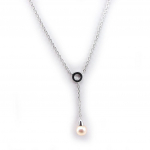 Altesse [F7102] &ndash; h&otilde;bedane kaelakee Pearl Beauty, valge h&otilde;be valge