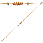 Les Tr&eacute;sors De Lily [J0099] - Bracelet Plaqu&eacute; Or 'Chor&eacute;graphie' dor&eacute; - 25x5 mm kuld