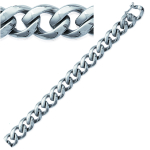 Les Tr&eacute;sors De Lily [J5716] - Bracelet Acier 'Chor&eacute;graphie' argent&eacute; - 20 cm 15 mm h&otilde;be