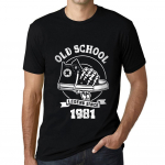 Meeste vintage T-s&auml;rk Graafiline T-s&auml;rk Old School All Star aastast 1981 Deep Black XS must