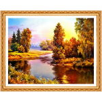 DIY 5D teemant s&uuml;gisene maastik j&auml;rv K&auml;sitsi valmistatud teemantmaal ristpistes mustrid kivid 20X30CM