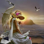 T&auml;is&uuml;mmargune puur 5D DIY teemantmaal  &Otilde;lgk&uuml;bar naine merelind  3D tikandid Ristpistes Kodukaunistuse kingitus 30X30CM